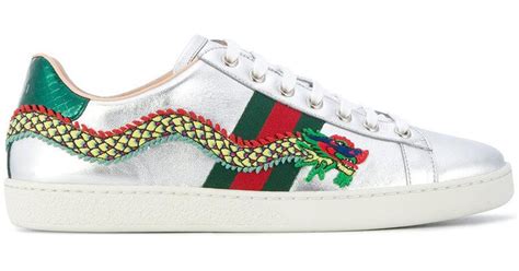 gucci ace dragon precio|gucci silver dragon embroidery.